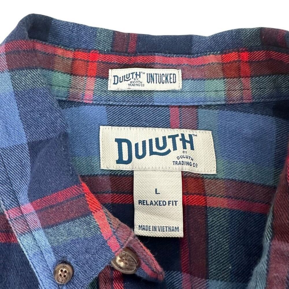 Duluth Men's Free Swingin Flannel Untucked Shirt Large - Picture 4 of 9